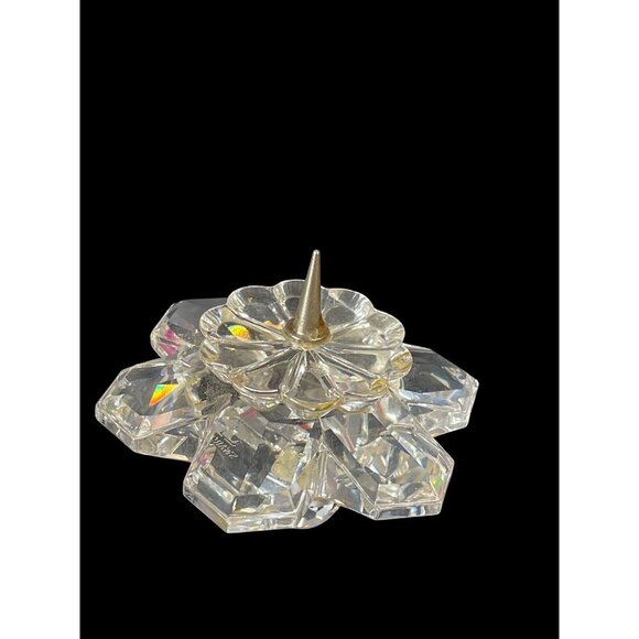 Vintage Swarovski Crystal Flower Candle Holder with Spike - Picture 3 of 4